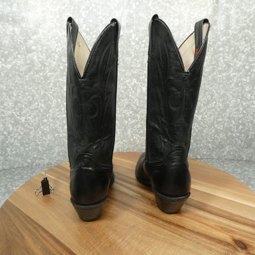 Laredo Boots Womens 6.5M Black Leather Pull On Cowboy 20400 USA - Picture 4 of 18