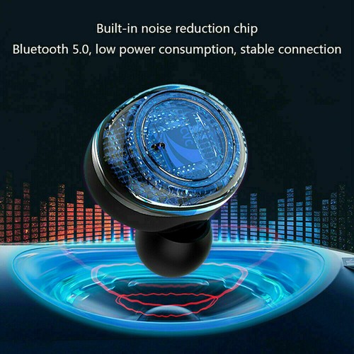 Bluetooth 5.0 Wireless Earbuds Headphone Headset Noise Cancelling TWS Waterproof - Picture 4 of 8