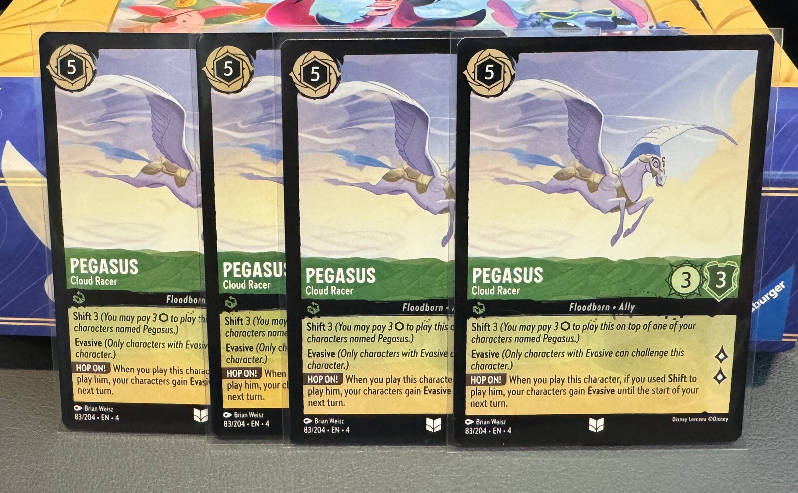 x4 Disney Lorcana: Ursula's Return - Pegasus - Cloud Racer - 83/204 - M/NM x4