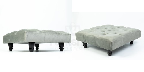 Upholstered Footstool Pouffe Seat Chesterfield Foot Stools 3 Sizes & 13 Colours - Picture 113 of 128