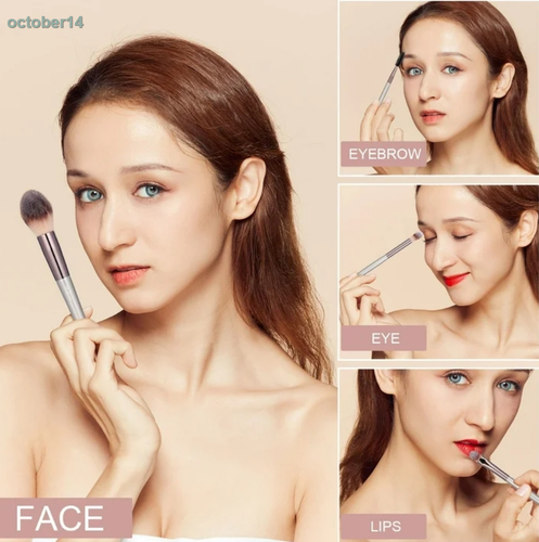 Huauoo Makeup Brush Set 20 Pcs, Foundation Powder Concealers Eye Shadows Blush M - Picture 2 of 6