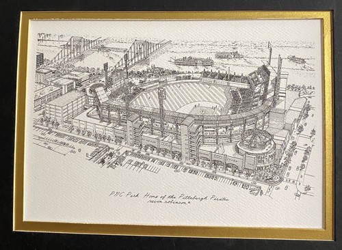 NEVIN ROBINSON - Pittsburgh Pirates PNC Park & Steelers Heinz Field, gerahmt/signiert - Bild 2 von 8