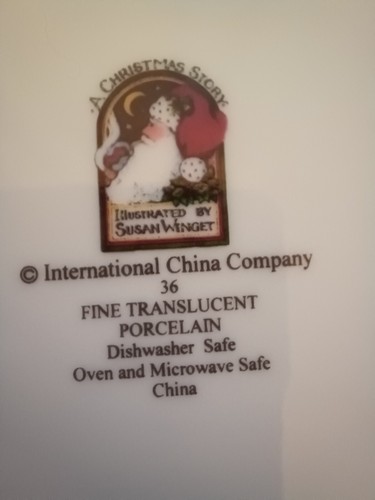The Christmas Story SUSAN WINGET Plate, Santa climbing into chimney. Decor. Vtg - Picture 3 of 5