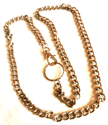 HEAVY SILVER TONE METAL LARGE LINK 35" CHAIN NECKLACE/WAIST CHAIN - BIKER PUNK - 第 6/11 張圖片
