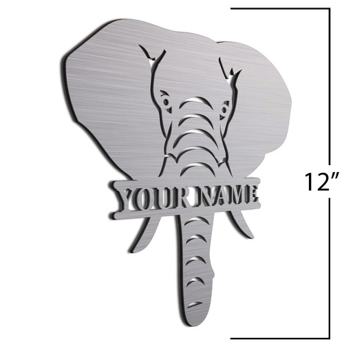 Metal Personalized Elephant Sign | Door hanger | Family Name Sign | Gift for Eve - Picture 5 of 12