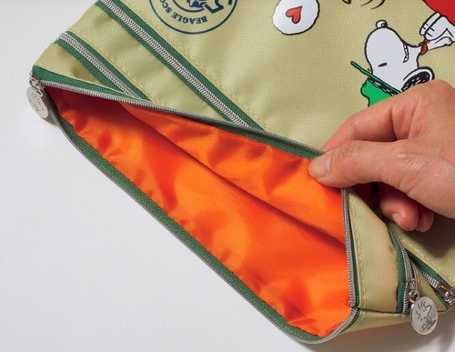 Peanuts Snoopy Travel Bag Beagle Scouts 3 Zip Organizer Beauty Storage Pouch - Picture 6 of 20