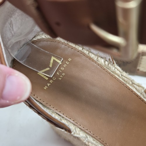 Marc Fisher Adalyn Peeptoe Wildleder Keilabsatz Espadrilles Größe 11M - Bild 13 von 14