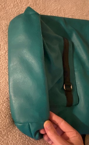 Espe Vegan Leather Crossbody Shoulder Bag Purse Green and Black Colorful Lining! - Picture 5 of 24
