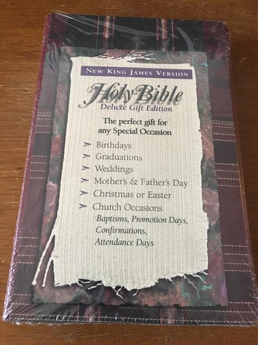 NKJV Deluxe Gift Edition - Burgundy Leatherflex Velva Gold Page Edges - Nelson  - Picture 1 of 2