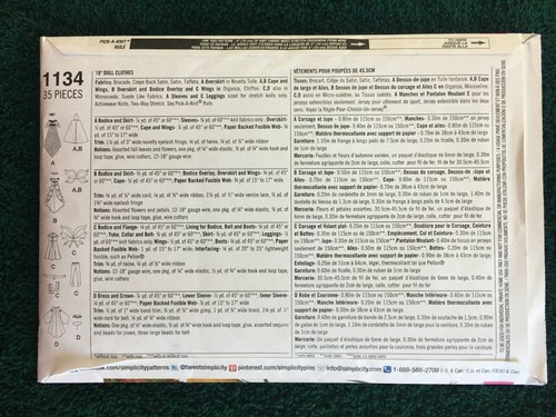 Simplicity Doll Patterns ~ All Patterns are Size 18 * ~ * ~ * ~ * ~ Listing 1478 - Picture 3 of 113