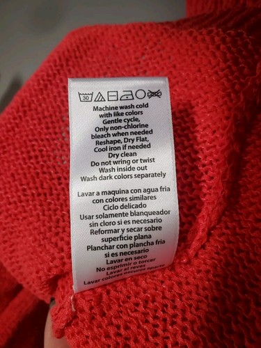 Rachel Zoe Cable Knit Sweater In Orange/Red XL NWT - Picture 6 of 7