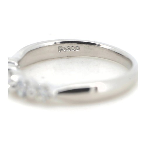 Pt900 (Platinum) Half Eternity Diamond Ring 0.31ct No. 5 Pinky Used - Picture 5 of 9