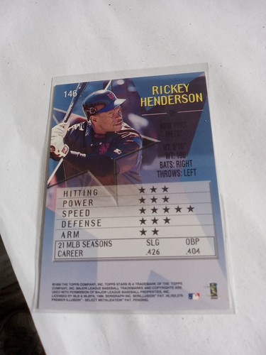 Ricky Henderson SP.Top sStars, 1999 Topps. NY Mets #146 - Picture 2 of 2