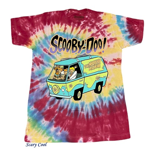 New Scooby Doo Mystery Machine Tie Dye Mens Vintage Throwback T-Shirt  - Picture 2 of 2