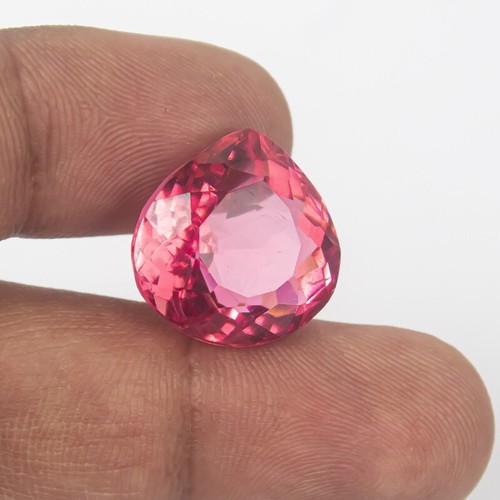 20.5 Ct Certified Natural Translucent Pear Pink Topaz Loose Gemstones AE-697 - Picture 4 of 16