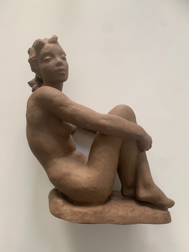 RARE 1950 KARSRUHE / LORE FRIEDRICH GRONAU CERAMIC NUDE SCULPTURE (1)