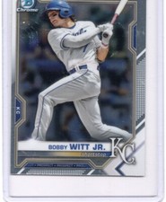 BOWMAN CROME BOBBY WITT JR. ROOKIE SILVER REFACTOR # BDC-47