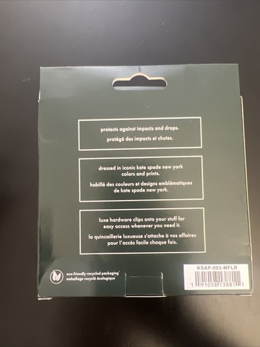 Kate Spade AirPods Case 3rd Generation Hardware Clips Multi Floral Clear - Picture 2 of 4