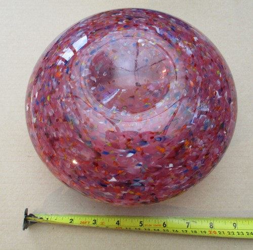 Kunstglas rosa gesprenkelte Schale - Bild 3 von 4