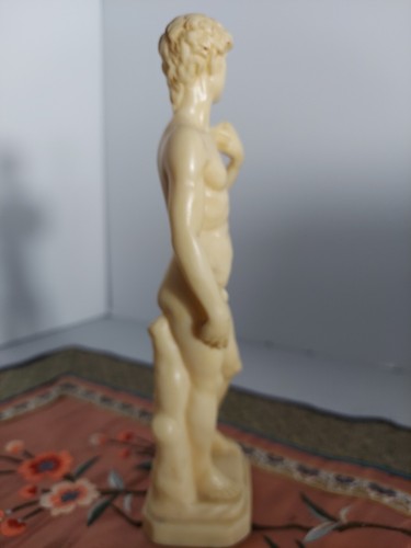 A. Santini Italy alabaster Michelangelo sculpture of David 8" - Picture 3 of 10