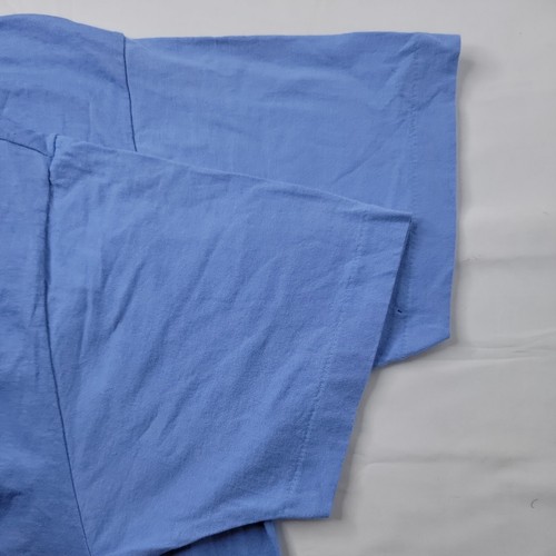 Vintage Single Stitch Pocket Tshirt Fruit Of The Loom Light Blue XL - Picture 5 of 9