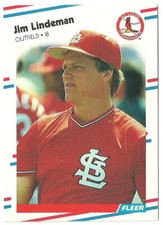 JIM LINDEMAN ST. LOUIS CARDINALS #39 - FLEER NM-MT 1988