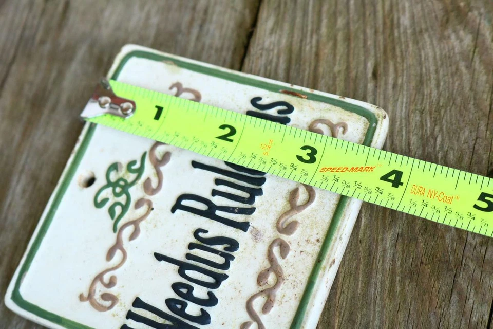 Weedus Rulemus Por Ganz Placa Cerámica Porcelana Decoración Diciendo IH Foto 3 de 4