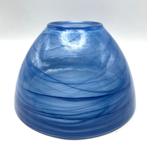 Elegant Murano Style Centerpiece Round Bowl - Cobalt Blue Decorative Glass, 6" - Picture 9 of 19