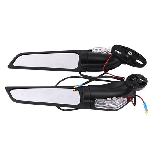 Wing Rearview Side Mirrors LED Turn Signal For Suzuki GSXR 600 750 1000 GSX1000 - Bild 7 von 12