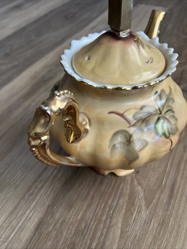 Vintage Lefton Teapot Heritage Brown NE 3113 & Lefton Sugar Bowl NE 20592 - Picture 5 of 18