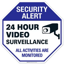 Video Surveillance Sign, CCTV Security Alert,