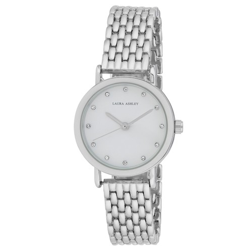 Reloj pulsera Laura Ashley para mujer 30 mm piedra esfera incrustada eslabones (LA2105) - Imagen 6 de 6