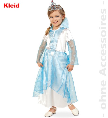 Schneeprinzessin Kostüm 104-128 eisblau Prinzessin Fasching 1210098G13 - Bild 1 von 4