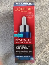 L'Oreal Revitalift Derm Intensives Face Night Serum With 0.3% Pure Retinol 1 Oz
