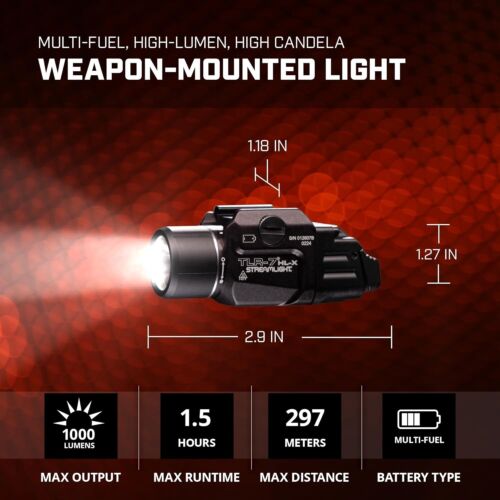 69458 TLR-7 HL-X USB 1000-Lumen Rechargeable Rail Mounted Weapon Light A126 - Picture 4 of 5