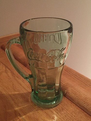 Libbey Vintage Coca-Cola Green Glass 10 oz Handled Fountain Mugs ~ Set 4 ~ MINT - Picture 4 of 10