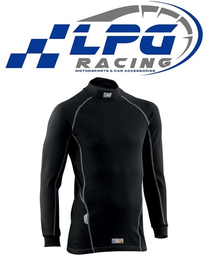 OMP IE00771 MAGLIA SOTTOTUTA NERA TOP FIRST FIA 8856-2018 IGNIFUGA ENTRY LEVEL - Foto 2 di 3