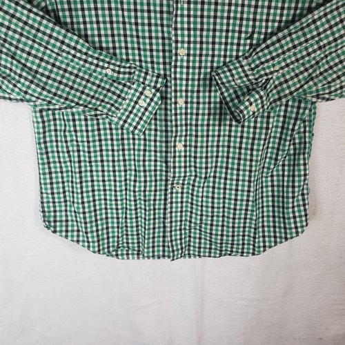 Camicia abito da uomo Nautica XLarge verde a quadretti tasca bottoni manica lunga - Foto 7 di 9