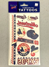 MONTREAL EXPOS Temporary TATOOS 10 Piece Sheet MLB WINCRAFT