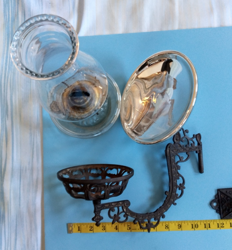 Vintage Adler Eisen Öl/Kerosin Hurrikan Lampe, Reflektor & Halterung - Bild 2 von 17