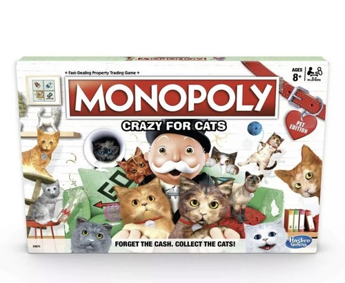 Juego de mesa Hasbro Monopoly Crazy for Cats edición para mascotas nuevo lanzamiento exclusivo