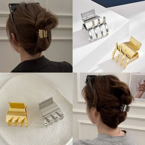 Pinza de metal garra para el cabello - Elegantes pinzas para el cabello color dorado accesorio para el cabello horquilla para mujeres - Imagen 7 de 14