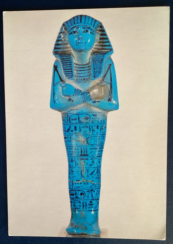 Postcard Oushebti Ushabti Mummy Sarcophagus the Louvre Paris 1972 B11 - Imagen 1 de 2