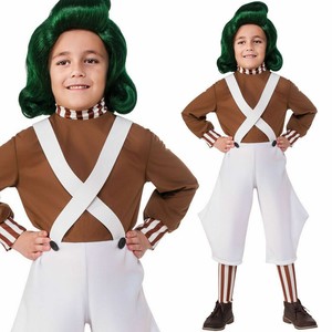 CSW61 Oompa Loompa Charlie Chocolate Factory Willy Wonka Book Week Boys Costume CSW61 Oompa Loompa Charlie Chocolate Factory Willy Wonka Book Week Boys Costume