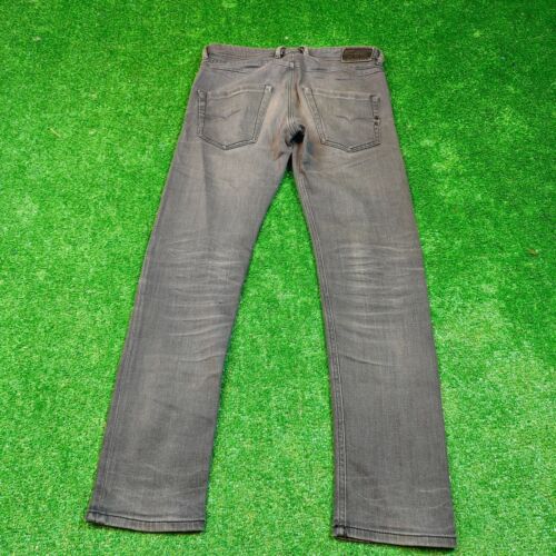 Diesel Belther Jeans Hombres 29 Gris Slim Cónico Botón Mosca Informal Denim Pantalones - Imagen 2 de 16