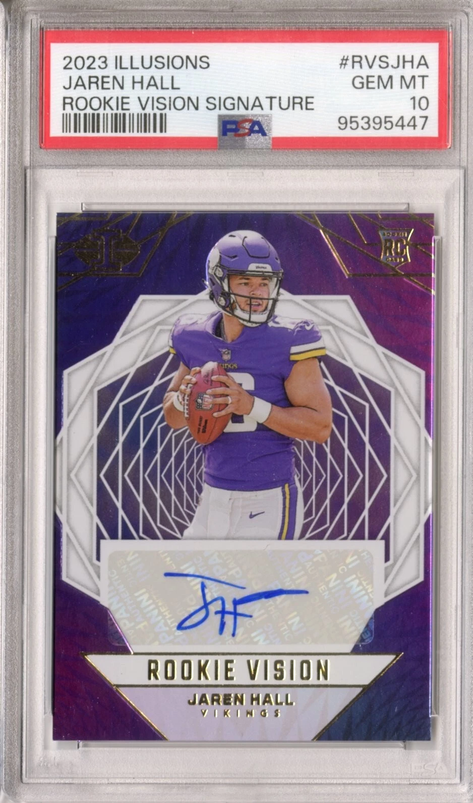 Jaren Hall Panini Illusions Rookie Vision Signatures #RVSJHA Base