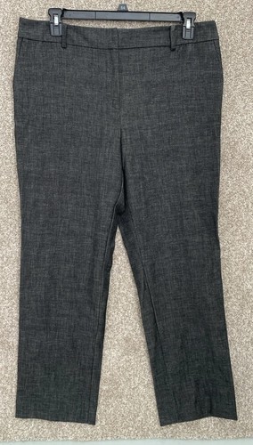 Ann Taylor Factory Womens Gray The Ankle Mid Rise Slim Leg Pants Size 14 NWT - 第 1/12 張圖片