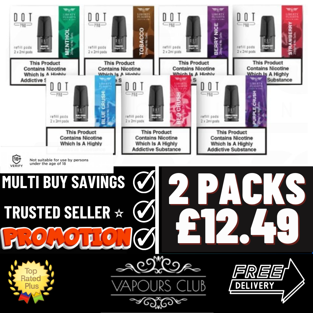 DOT Pro Pods by Liberty Flights | *** 2 Packs For 12.49 *** | DOT VAPE  Refills | eBay