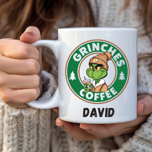 Christmas Grinch Personalised custom Coffee Mug Gift Present - Bild 6 von 6