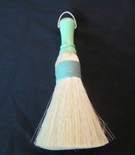 1930  s Wood Clothes Brush Green Handle
